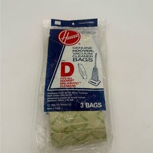 Genuine Hoover Type D Vacuum Cleaner Bags 4010005D 3 Pack